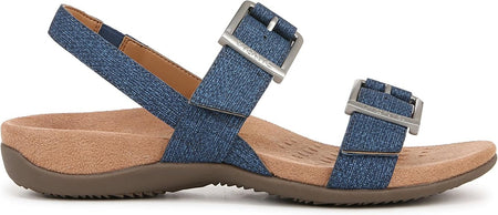 Vionic Women's Reese Slingback Sandals  J2154S1-400 Denim Blue Synthetic Fabric
