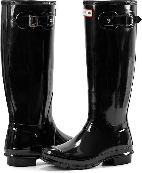 Hunter Original Tall Gloss Women's Rain Boots - Black