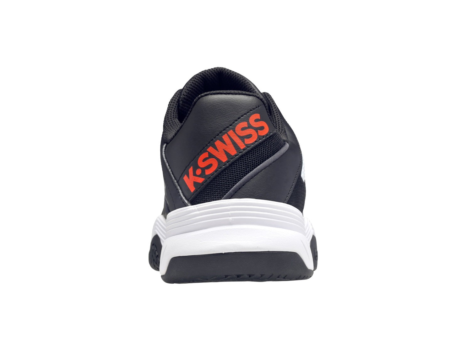 K-Swiss Men's Court Express Tennis Shoe 05443-043 JET BLACK/WHITE/SPICY ORANGE