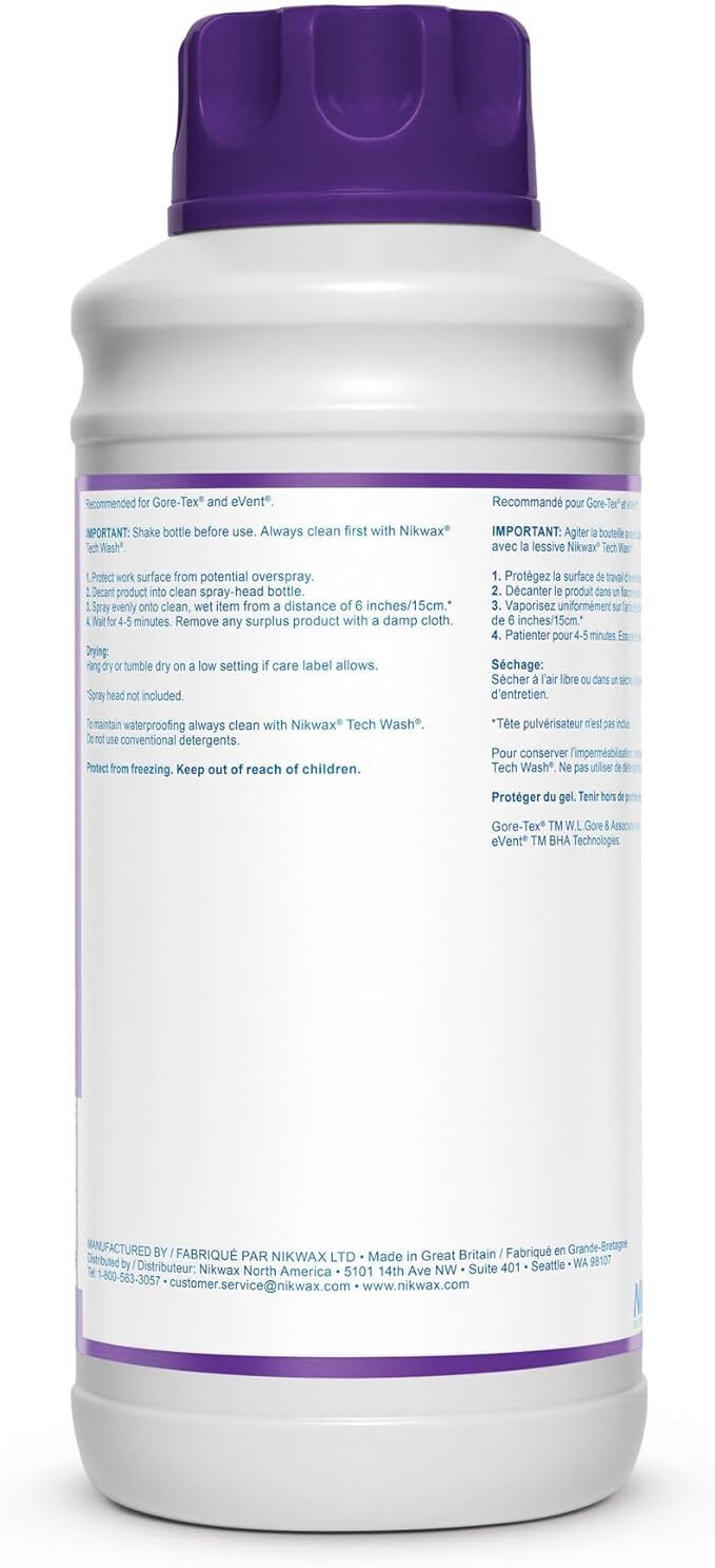 Nikwax TXDirect SprayOn Waterproofing Refill 1000 ml - AllSportsWearUSA