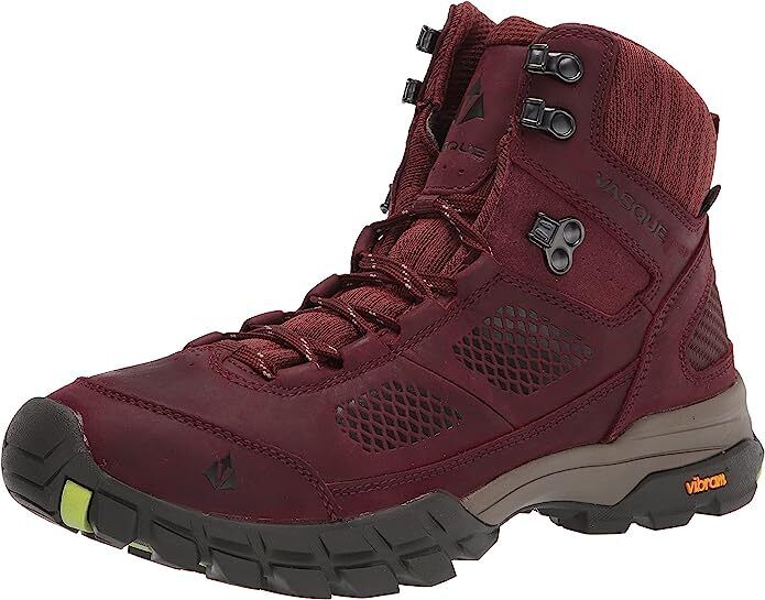 Vasque Women's Talus at Ud Mid Hiking Boot Rum Raisin/Green Glow Brand New - AllSportsWearUSA