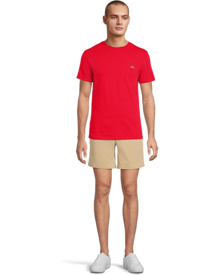 Lacoste Men's Short-Sleeve Pima Jersey Crewneck T-Shirt TH6709-240 Red