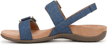 Vionic Women's Reese Slingback Sandals  J2154S1-400 Denim Blue Synthetic Fabric