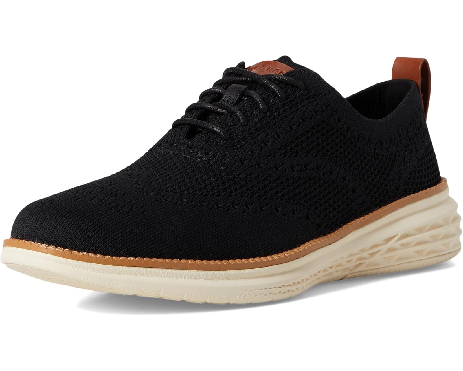 Cole Haan Grand Hurrion Stitchlite Wingtip Oxfords C40692 Black British Tan