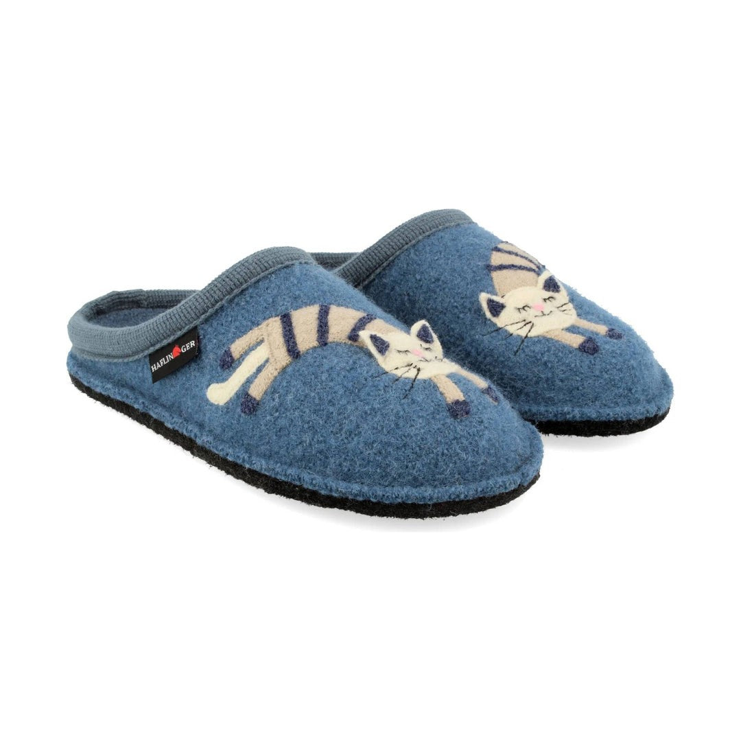Haflinger Katze Slippers Blue 313104-59