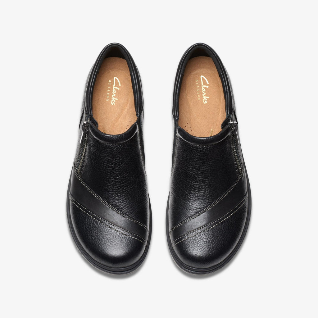 Clarks Certina Pure Womens Black Slip On 26179816 Shoes