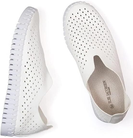 Ilse Jacobsen Womens Tulip 139 White Size 41 Slipon Shoe Brand New - AllSportsWearUSA