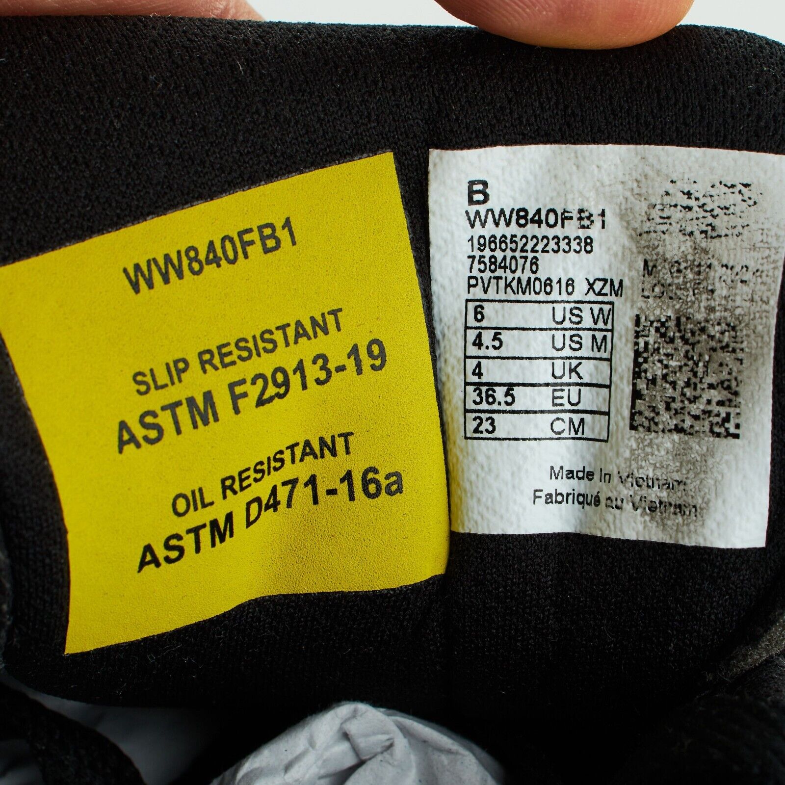 Size 6 - New Balance Fresh Foam X 840F Slip Resistant Triple Black - AllSportsWearUSA