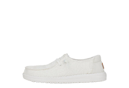 Hey Dude Womens Wendy Crochet Lace Slip On Sneaker 43112-100 White - AllSportsWearUSA