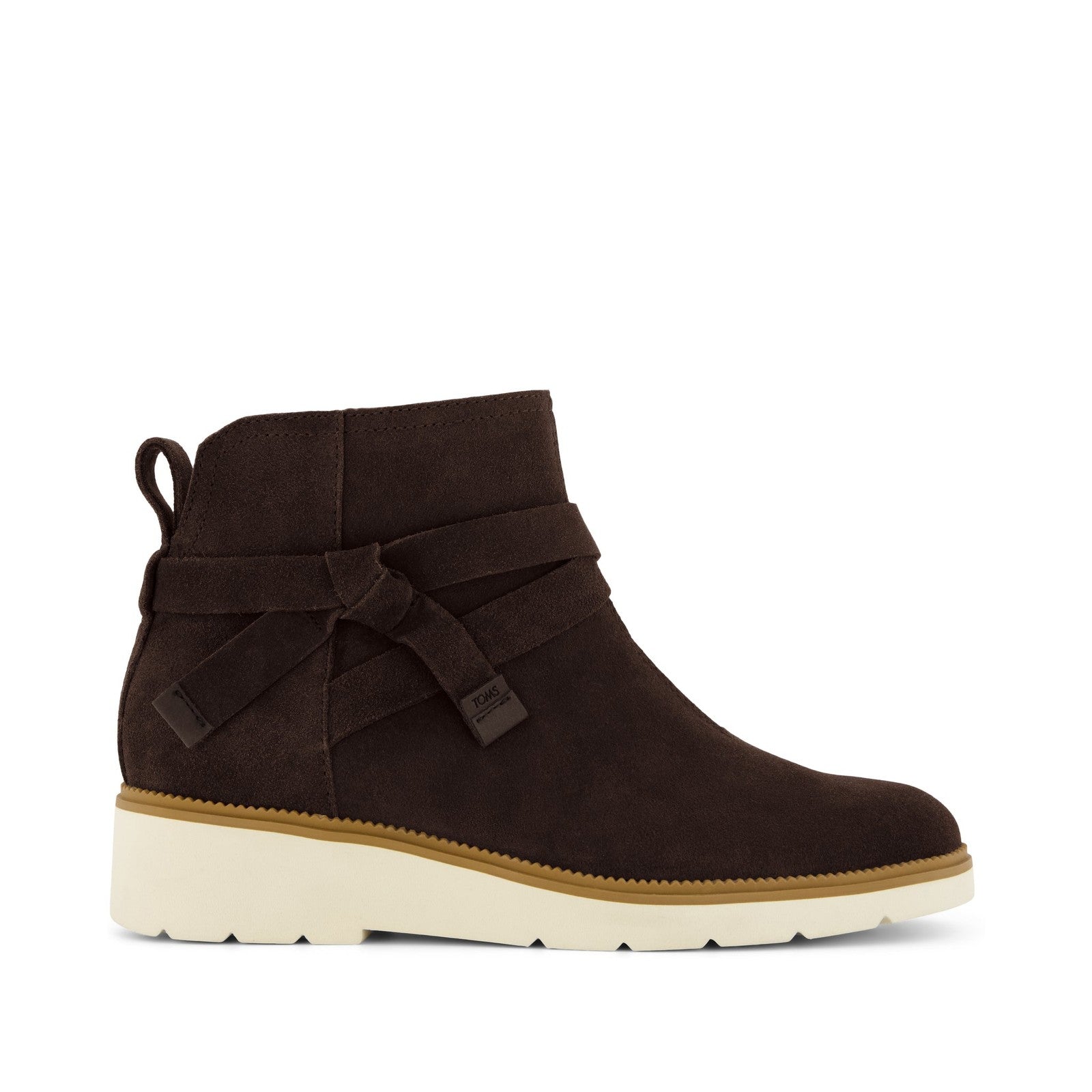 Toms Women's Marlow 10023553 Water Repellent Chocolate Brown Suede Ankle Boots