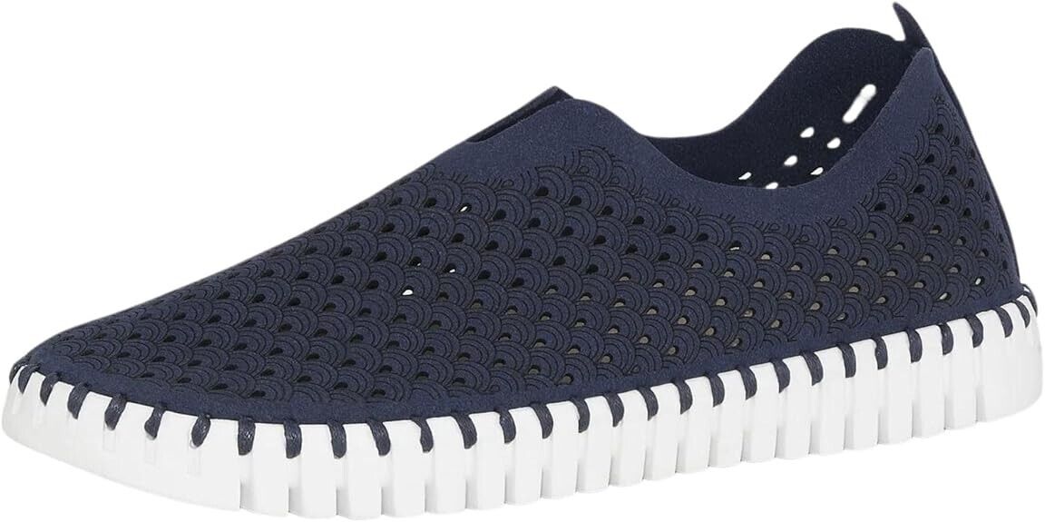 Ilse Jacobsen Womens Tulip 139 NAVY TULIP139-660 Slip-on Shoe Brand New - AllSportsWearUSA