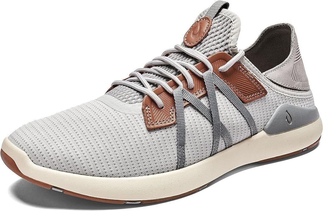OluKai Men's Mio Li Lightweight Athletic Sneakers Mist Grey/Poi - AllSportsWearUSA