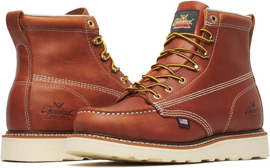 Thorogood American Heritage 6” Moc Toe Men's Work Boots 814-4200 Tobacco New - AllSportsWearUSA
