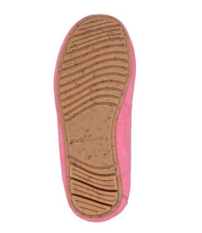 Emu Australia Girls Amity Cow Suede Slipper K11445-PALE PINK Brand New - AllSportsWearUSA