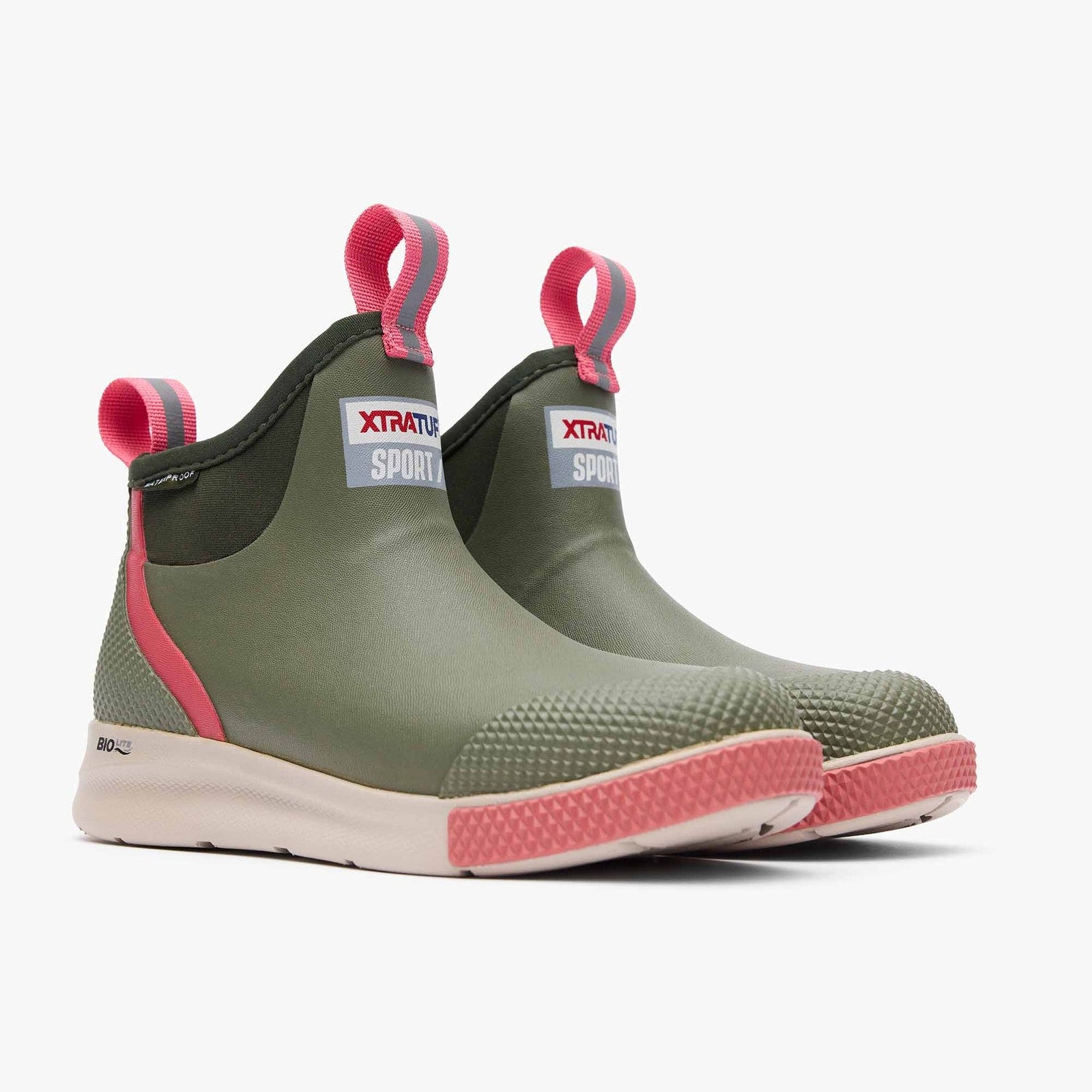 XTRATUF Women's Ankle Deck Boot Sport ADSW-302 Olive