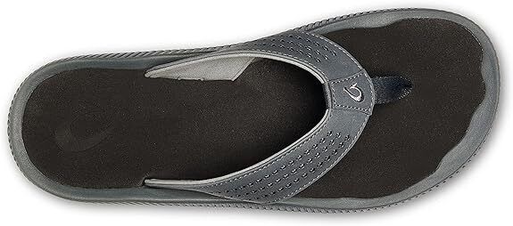 OluKai Men's Ulele 10435-6C40 Dk Shadow/Black Beach Sandals Brand New - AllSportsWearUSA