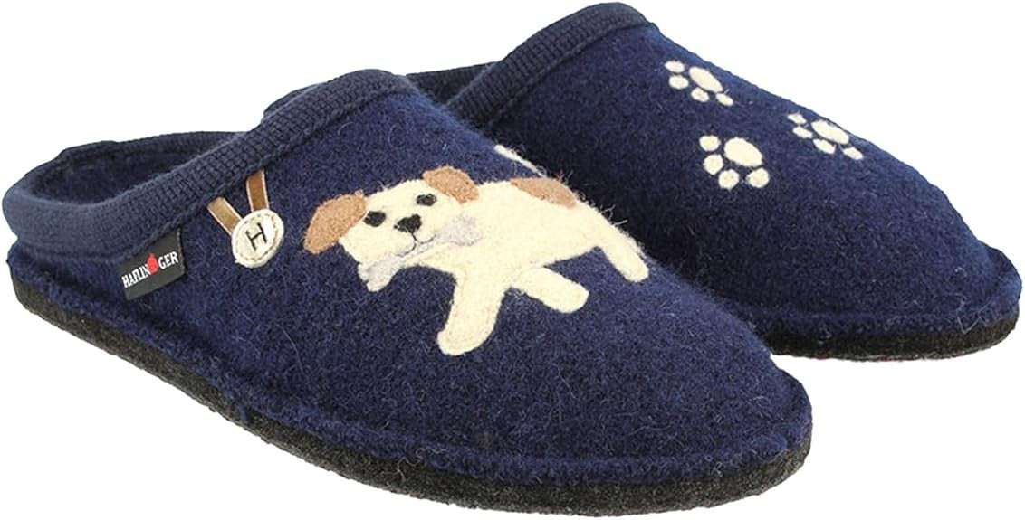 Haflinger Fido Navy Slippers 313105-70