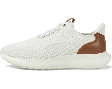 Johnston & Murphy Amherst 2.0 Knit Plain Toe Lace up Sneakers 25-0738 White Knit