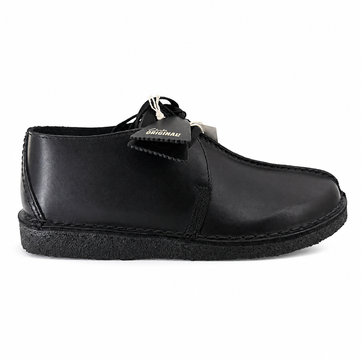 Clarks Originals Desert Trek Men's Black Smooth Shoes 26181135