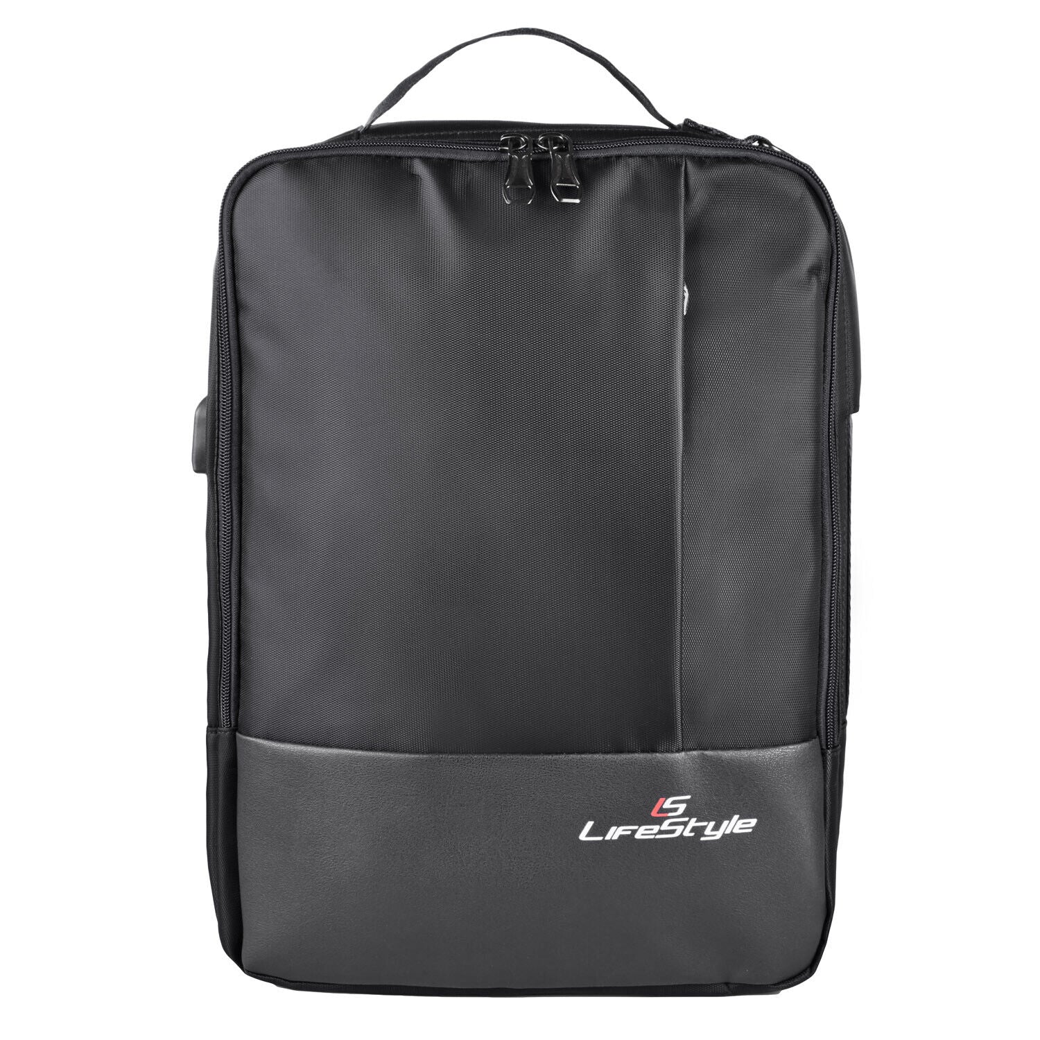 LS LifeStyle Leather 3 in 1 Backpack USB Professional Briefcase Waterproof Bag - AllSportsWearUSA