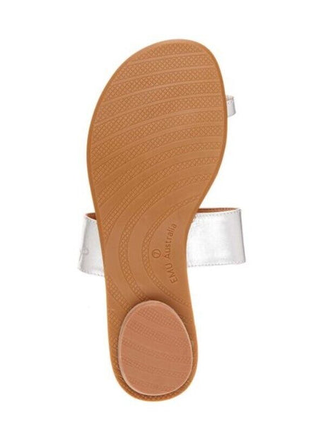 Emu Australia Cow Leather Slide Meadow - Womens W11191-SILVER - AllSportsWearUSA