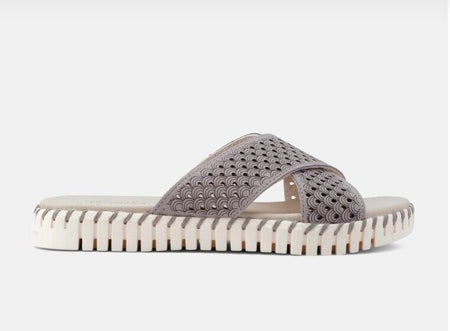 Ilse Jacobsen Women's Tulip 1575 Criss Cross Sandals LV5 Grey Size EU:43 - AllSportsWearUSA