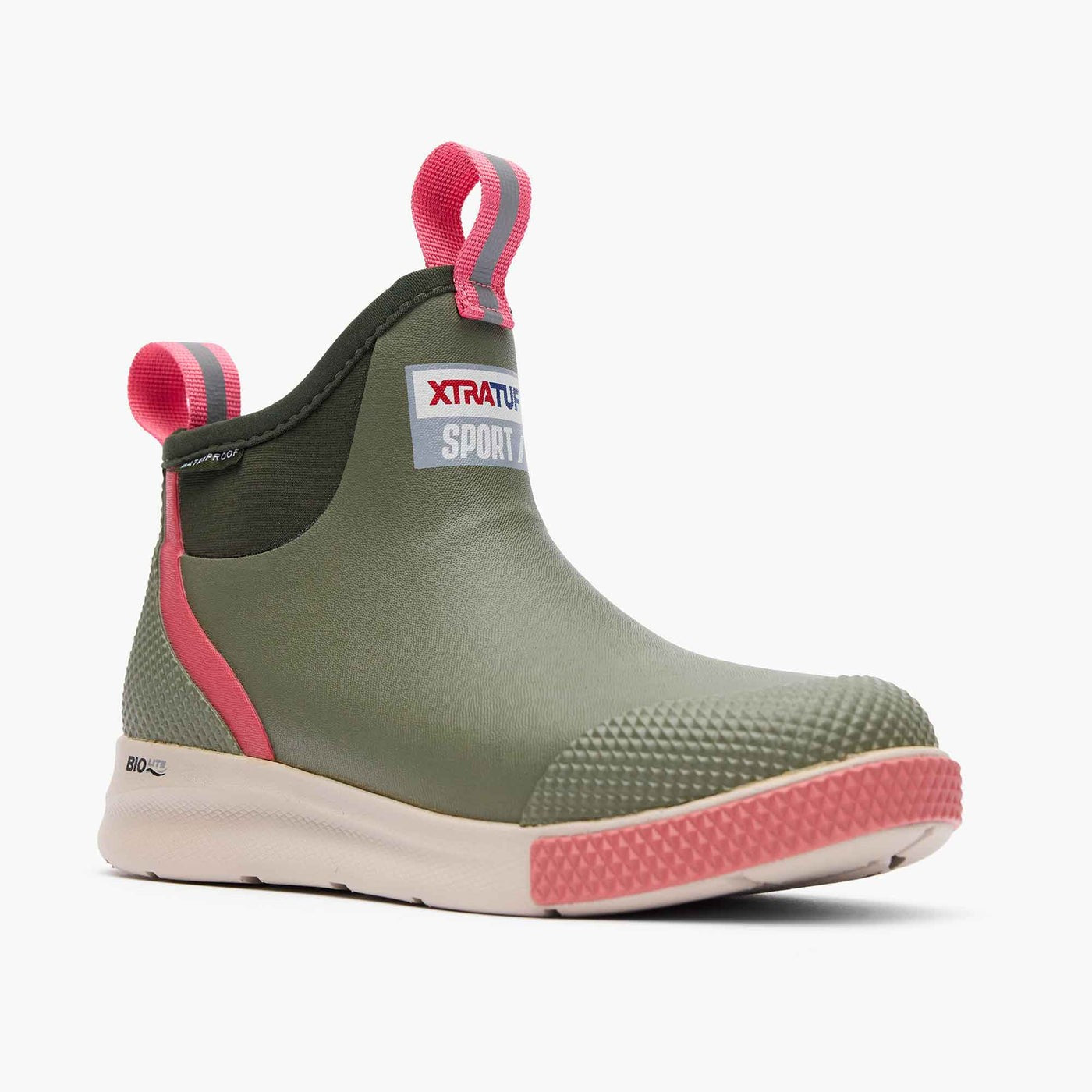XTRATUF Women's Ankle Deck Boot Sport ADSW-302 Olive