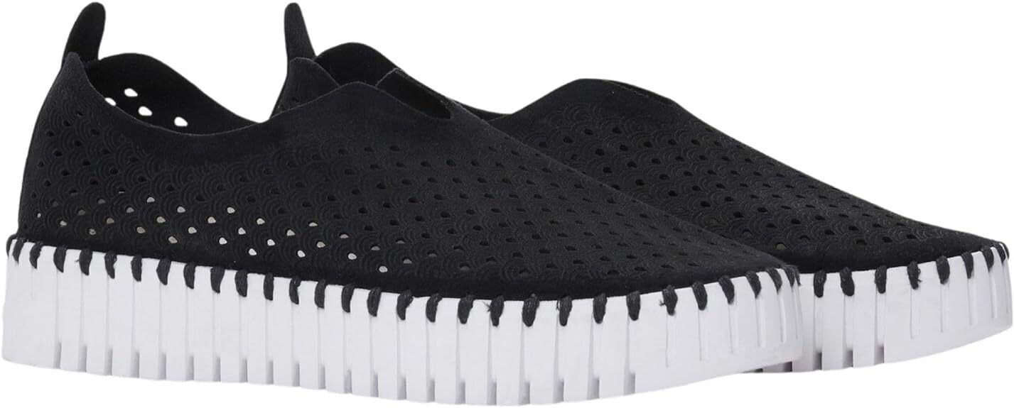 Ilse Jacobsen Womens Tulip 3373 Black Platform Slipon Shoe Brand New - AllSportsWearUSA
