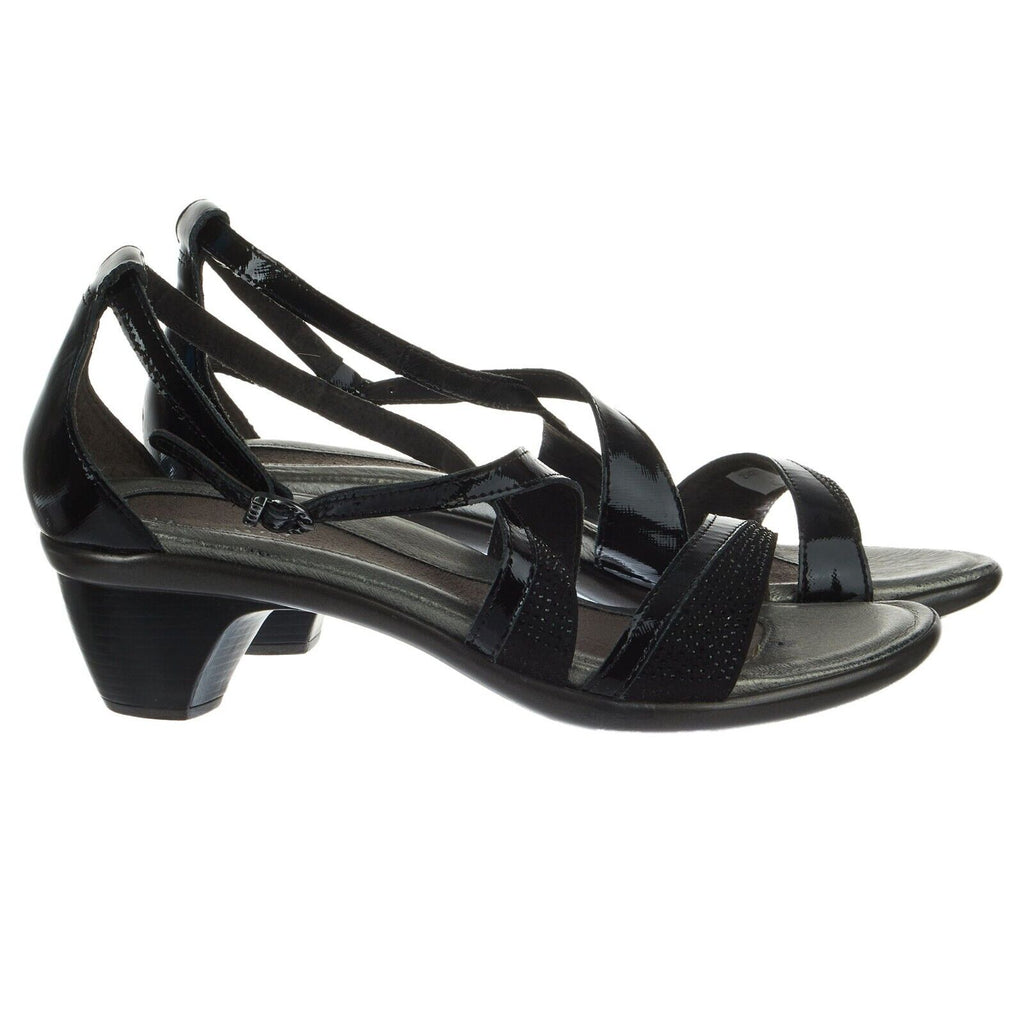 Women's Naot Onward Strappy Sandal Black Luster with Black Crystal EU42 - AllSportsWearUSA