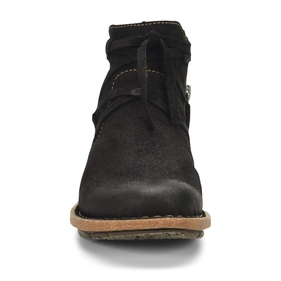 Born Tarkiln Black Suede Tie Wrap Ankle Chukka Boot Women 10 BR0013609 Casual