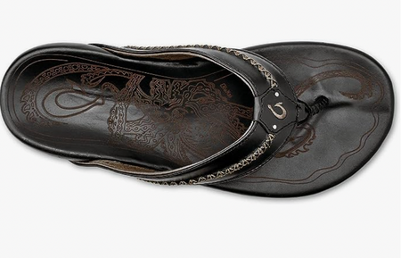 OLUKAI Mea Ola Men's Black Beach Sandals - AllSportsWearUSA