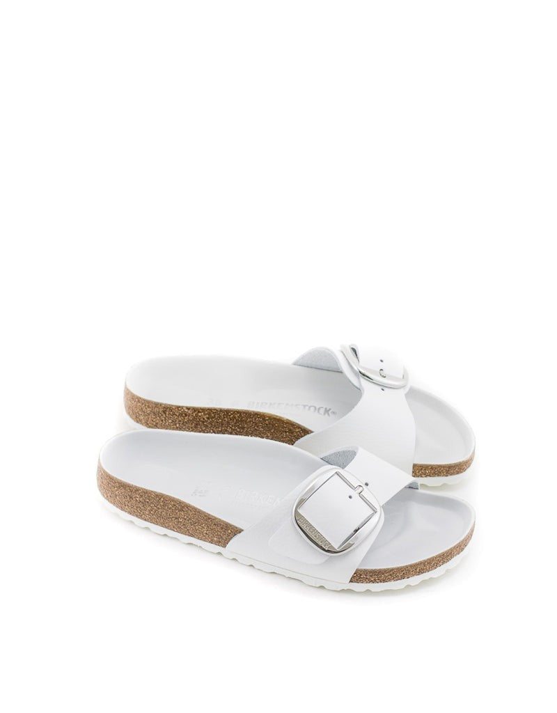 Birkenstock Women's Madrid Narrow Big Buckle Leather Sandal 1018866  White