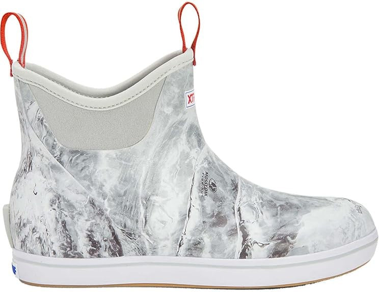 XTRATUF Men's Mossy Oak Elements® Ankle Deck Boot XMAB-MOH BLACK WHITE CAMO