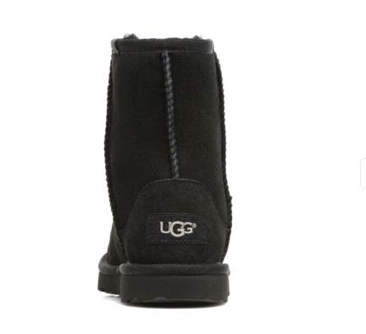 UGG Kids Classic II Fur-Lined Ankle Boots 1017703K-BLK Brand New - AllSportsWearUSA