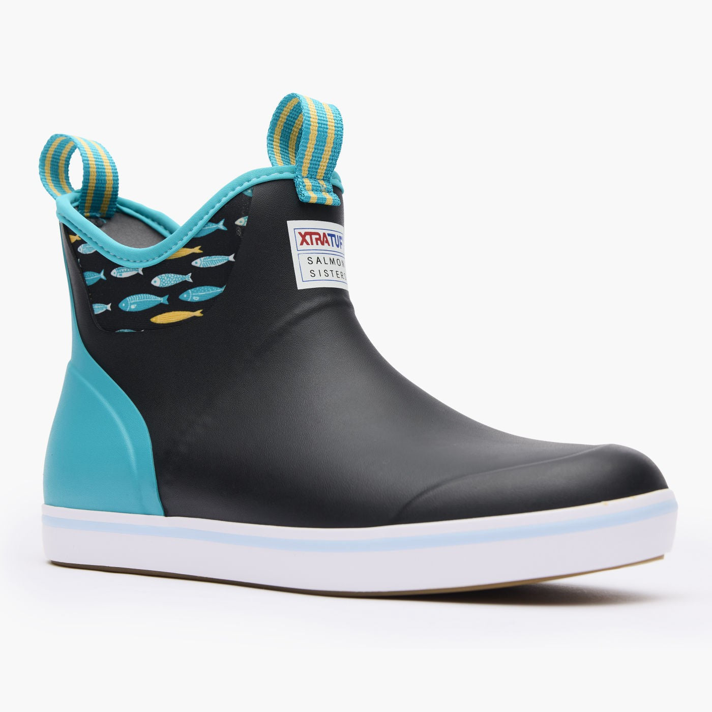 XTRATUF Women's Salmon Sisters Ankle Deck Boot XWAB-0TS Black