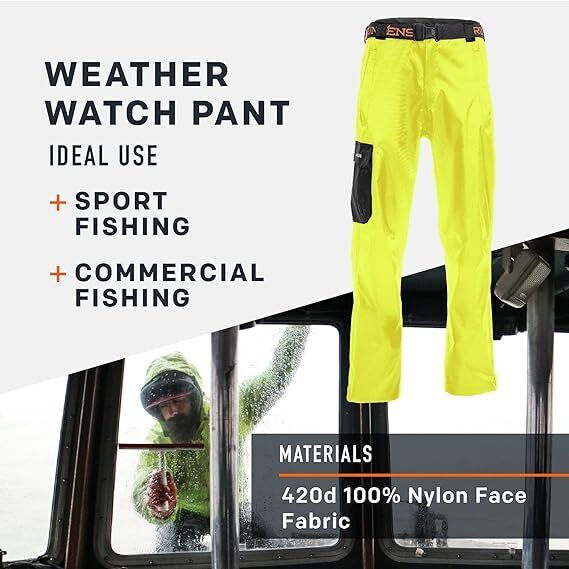 Grundens Mens Weather Watch 10020730 Hi Vis Yellow 2XL Fishing Pants Brand New - AllSportsWearUSA