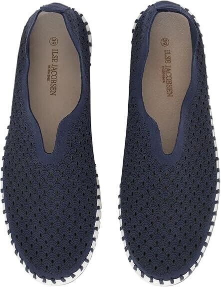 Ilse Jacobsen Womens Tulip 139 NAVY TULIP139-660 Slip-on Shoe Brand New - AllSportsWearUSA
