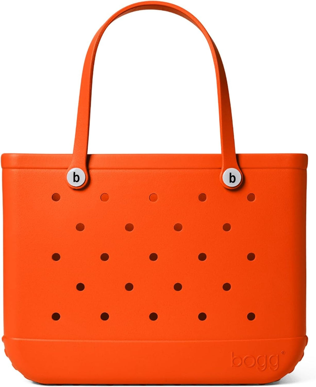 Original Bog Bag Large Tote Bag Orange You Glad White Buttons