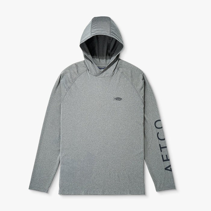 Aftco Samurai 2 Long-Sleeve Sun Protections Hoodie for Men Steel Heather M63126