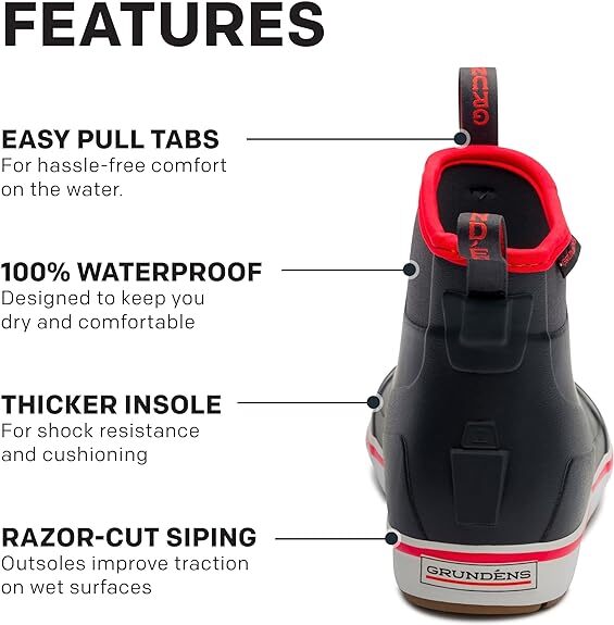 Grundens Women's Deck-Boss 60011-019  Ankle Boot Irone Gate