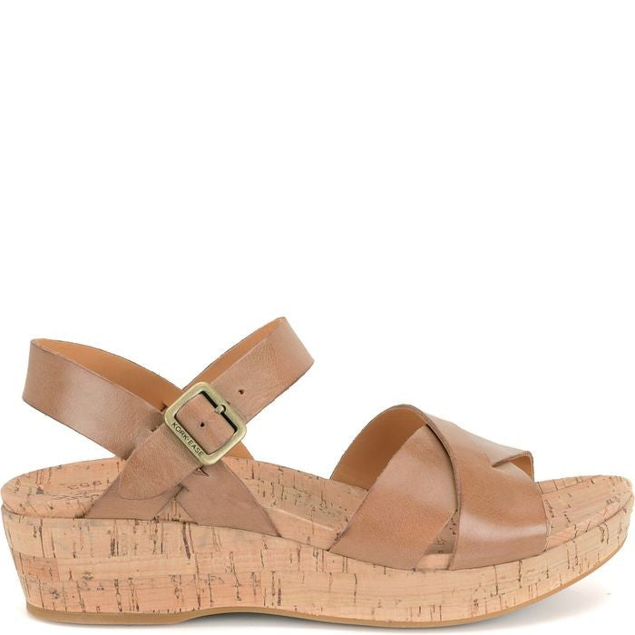 Kork-Ease Women's 'Myrna 2.0' K38106  Cork Wedge Sandal  Golden Sand (Brown)