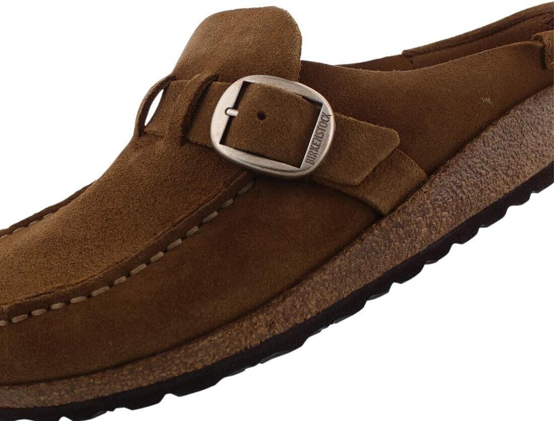 BIRKENSTOCK Buckley Suede Moccasin Footbed Clogs - Narrow BROWN EU 37 NEW - AllSportsWearUSA