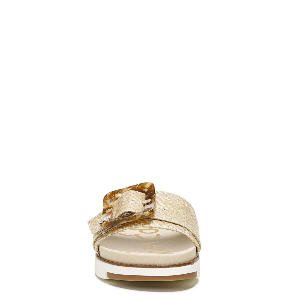 Sam Edelman Women's Beige Ariane Platform Buckle Slide Sandals BRAND NEW