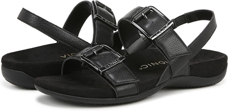 Vionic Women's Reese Slingback Sandals J2154L1-001 Black Leather