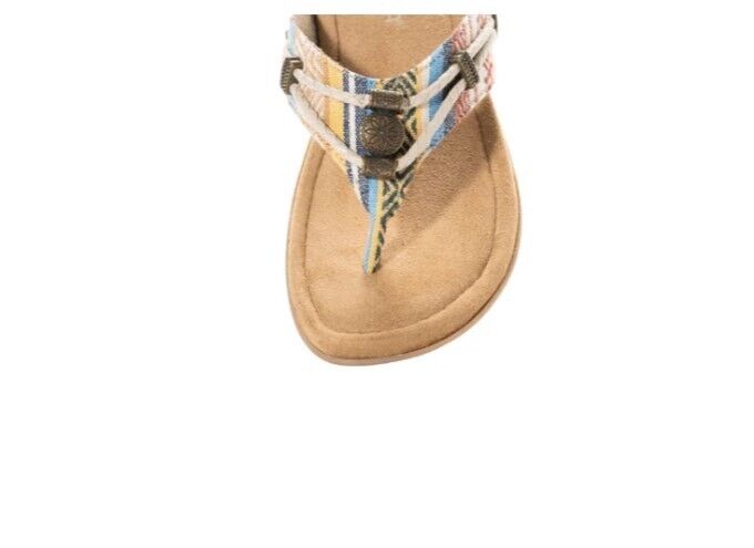 Minnetonka Women's Cortec Fabric Thong Sandals 500285 CRF Brand New - AllSportsWearUSA