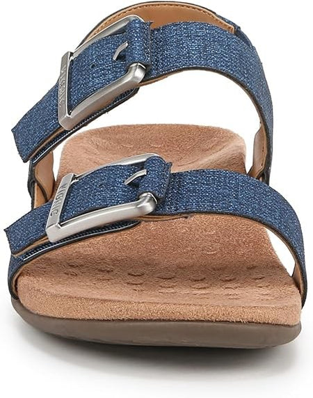 Vionic Women's Reese Slingback Sandals  J2154S1-400 Denim Blue Synthetic Fabric