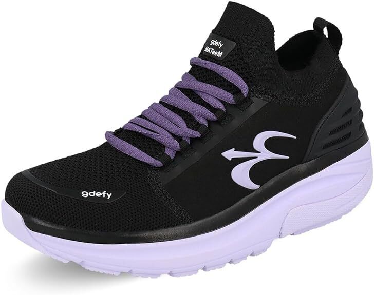 Gravity Defyer Women's GDEFY MATeeM Cross-Trainer TB9036FLP-M Black Purple Shoe - AllSportsWearUSA