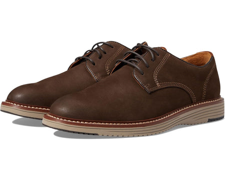 Johnston & Murphy Men's Upton Plain Toe 020-04340 Dark Brown Nubuck
