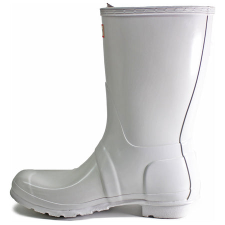 Hunter Original Gloss Rubber Women's Short Wellington Boots White