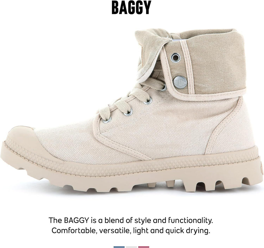 Palladium Womens Pampa Baggy 92353-221 Sahara/Safari Canvas Boots Brand New - AllSportsWearUSA